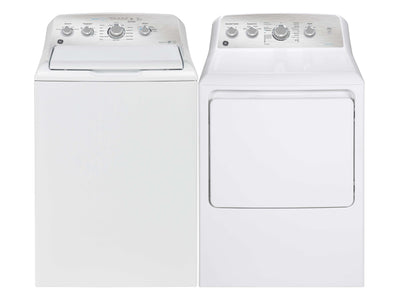 GE White Top-Load Washer (5.0 cu. ft.) & Electric Dryer (7.2 cu. ft.) - GTW550BMRWS/GTD45EBMRWS