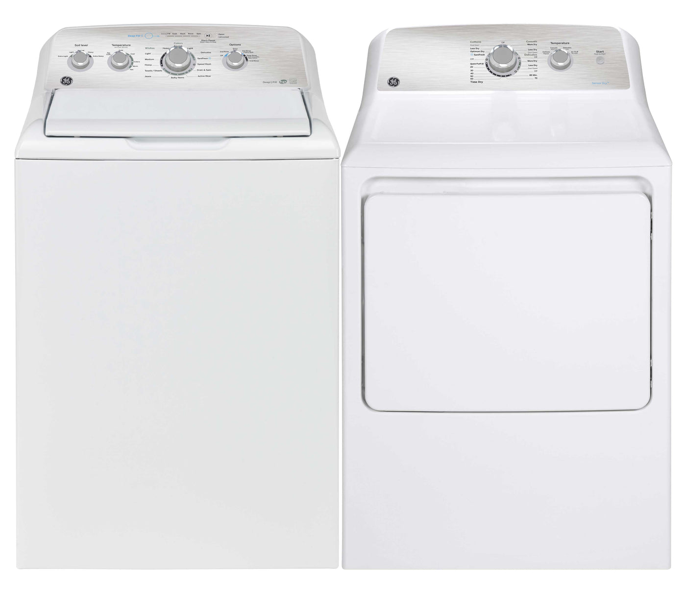 GE White Top-Load Washer (5.0 cu. ft.) & Gas Dryer (7.2 cu. ft.) - GTW550BMRWS/GTD40GBMRWS