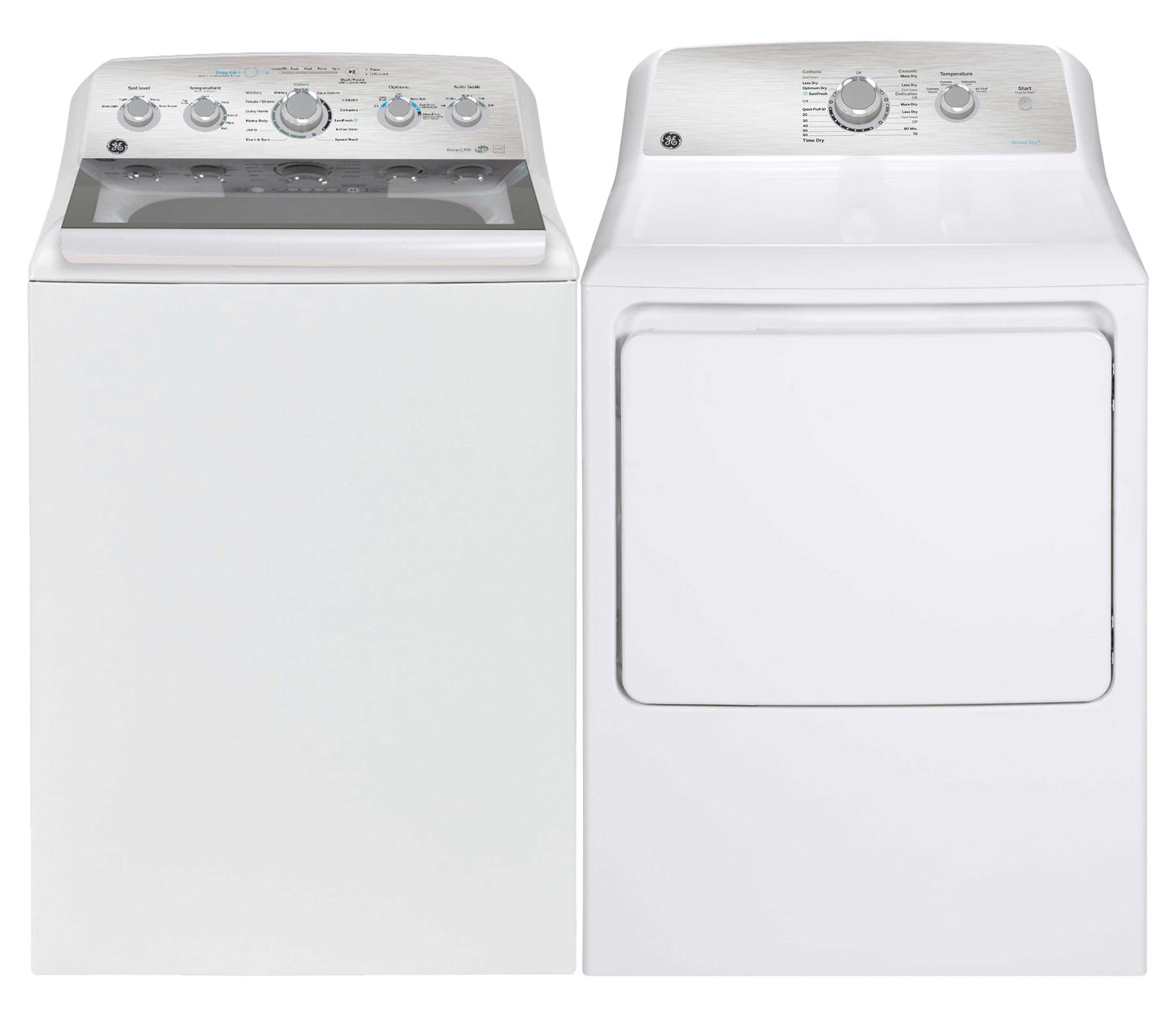 GE White Top-Load Washer (5.0 cu. ft.) & Gas Dryer (7.2 cu. ft.) - GTW580BMRWS/GTD40GBMRWS