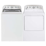 GE White Top-Load Washer (5.0 cu. ft.) & Electric Dryer (7.2 cu. ft.) - GTW580BMRWS/GTD45EBMRWS