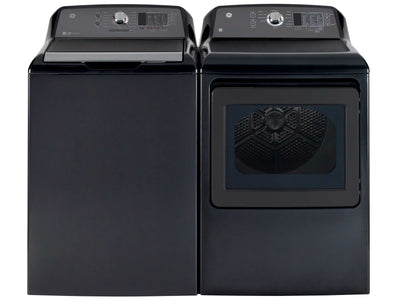 GE Diamond Grey Top-Load Washer (5.3 cu. ft.) & Electric Dryer (7.4 cu. ft.) - GTW680BMRDG/GTD65EBMRDG