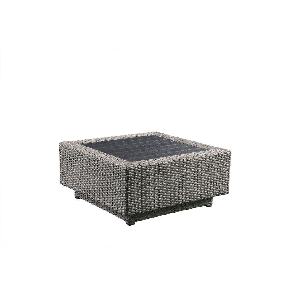 Island Pebbles Patio Sectional & Cocktail Table - Beige/Grey