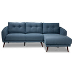 Gia 2 Piece Sectional with Right Facing Chaise - Blue