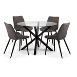 Gianna 5-Piece Dining Set - Glass