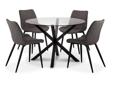 Gianna 5-Piece Dining Set - Glass