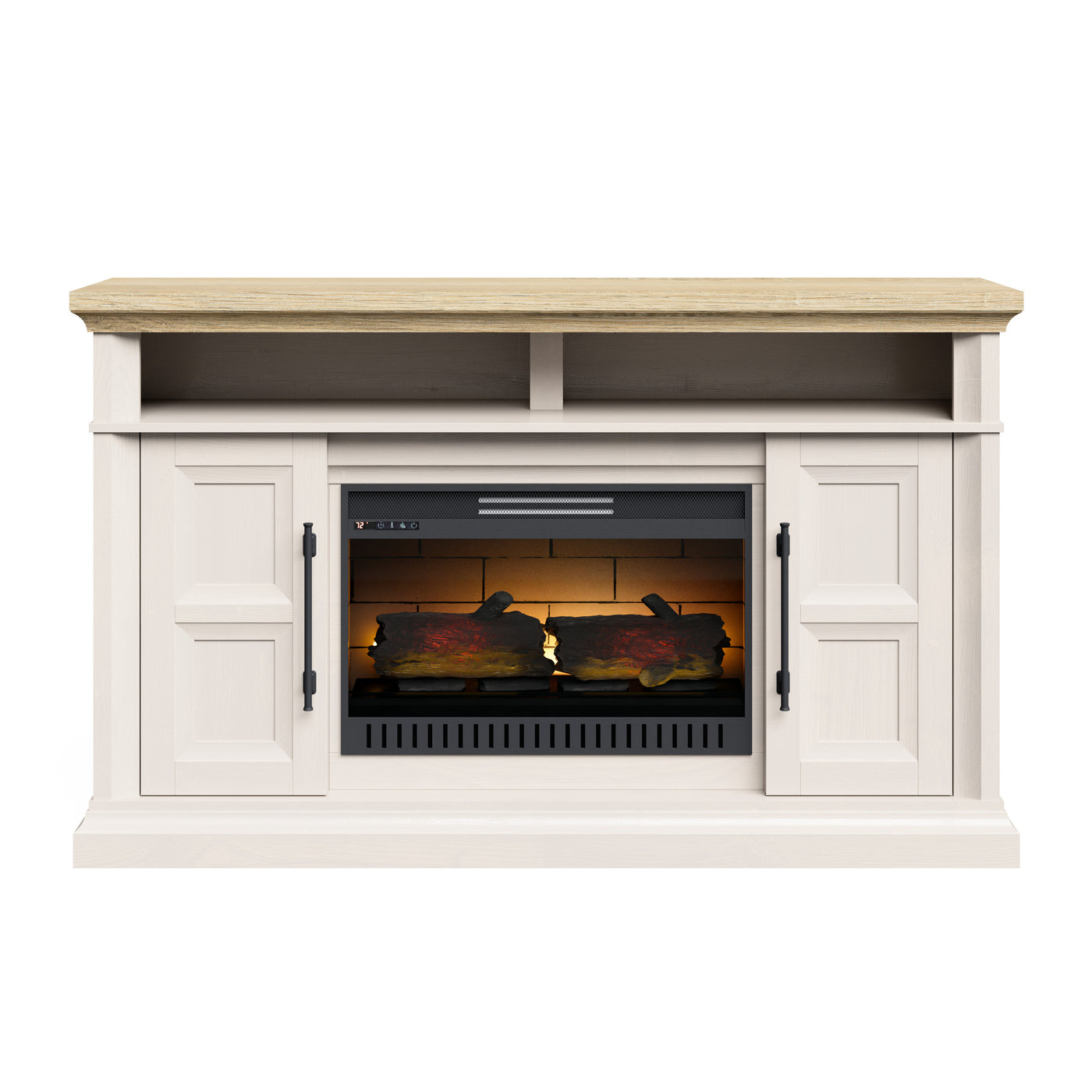 Granger Fireplace TV Stand Antique White Leon's