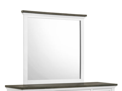 Abigail Mirror - White and Grey