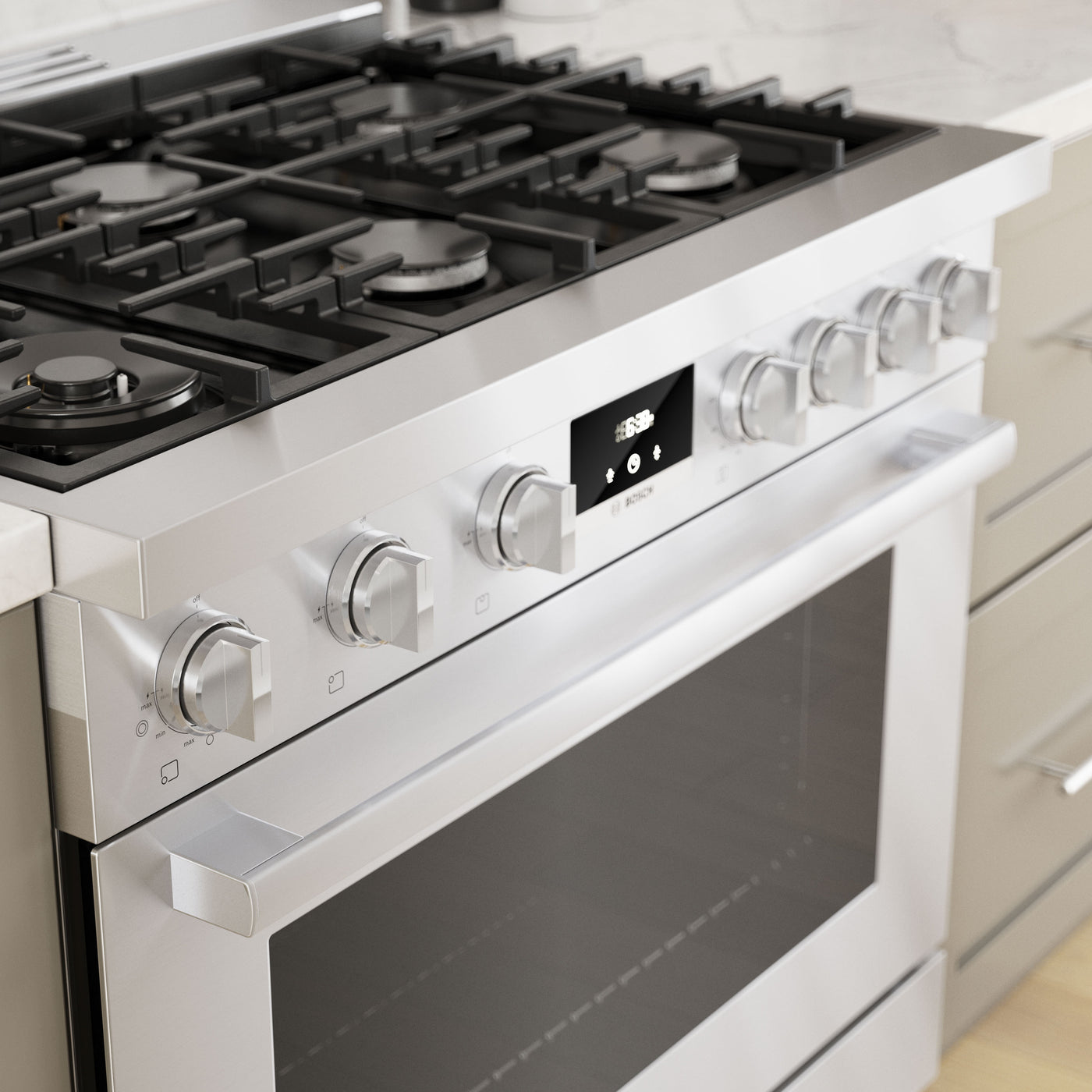 Bosch 36" Industrial Style DuelFuel Range Stainless Steel HDS8655C