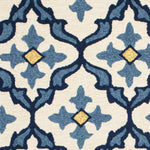 Hunter VII 7'6" - Ivory/Blue Round Area Rug