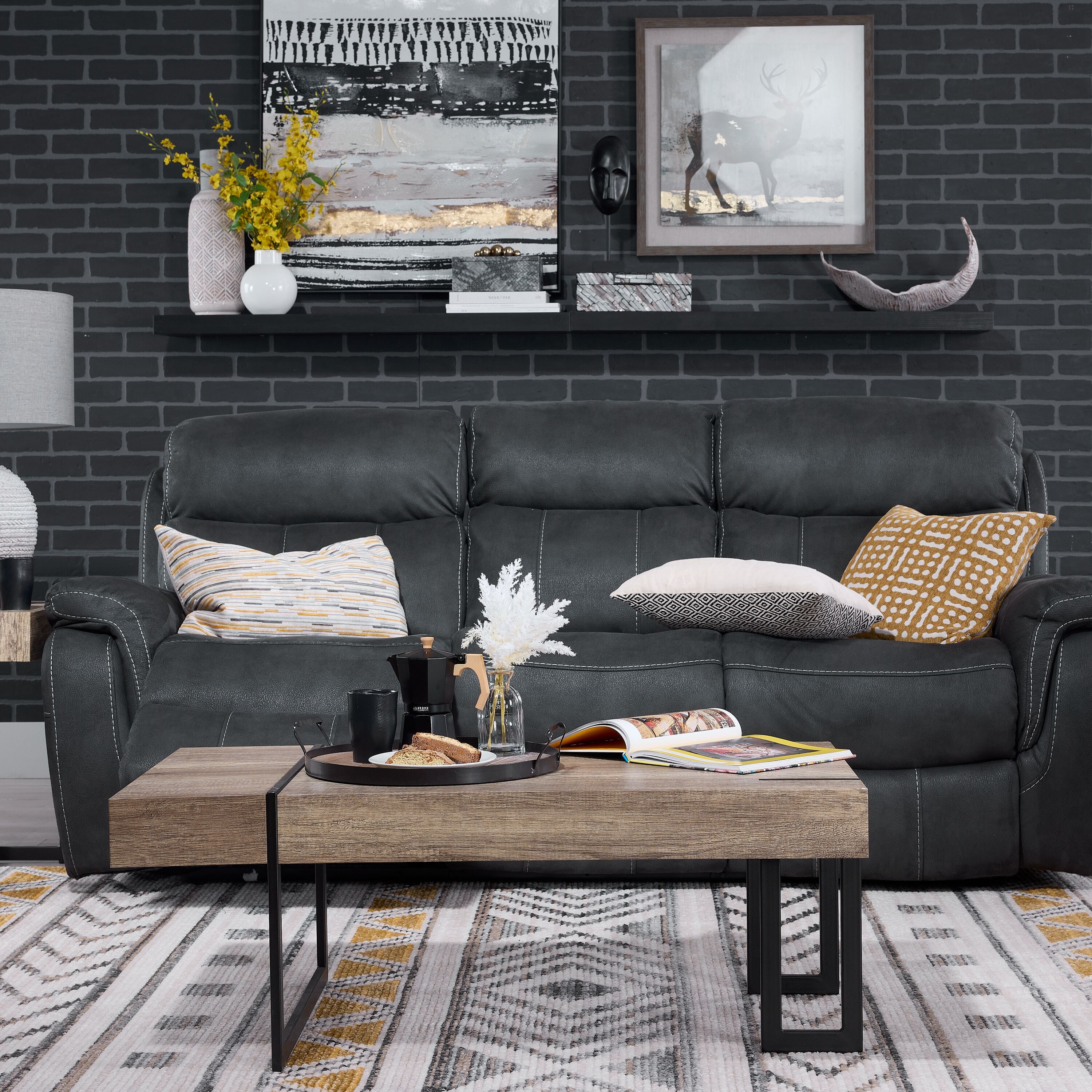 Calvin 43" Coffee Table - Beige