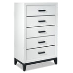 Frost 5-Piece Full Bedroom Package - White, Black