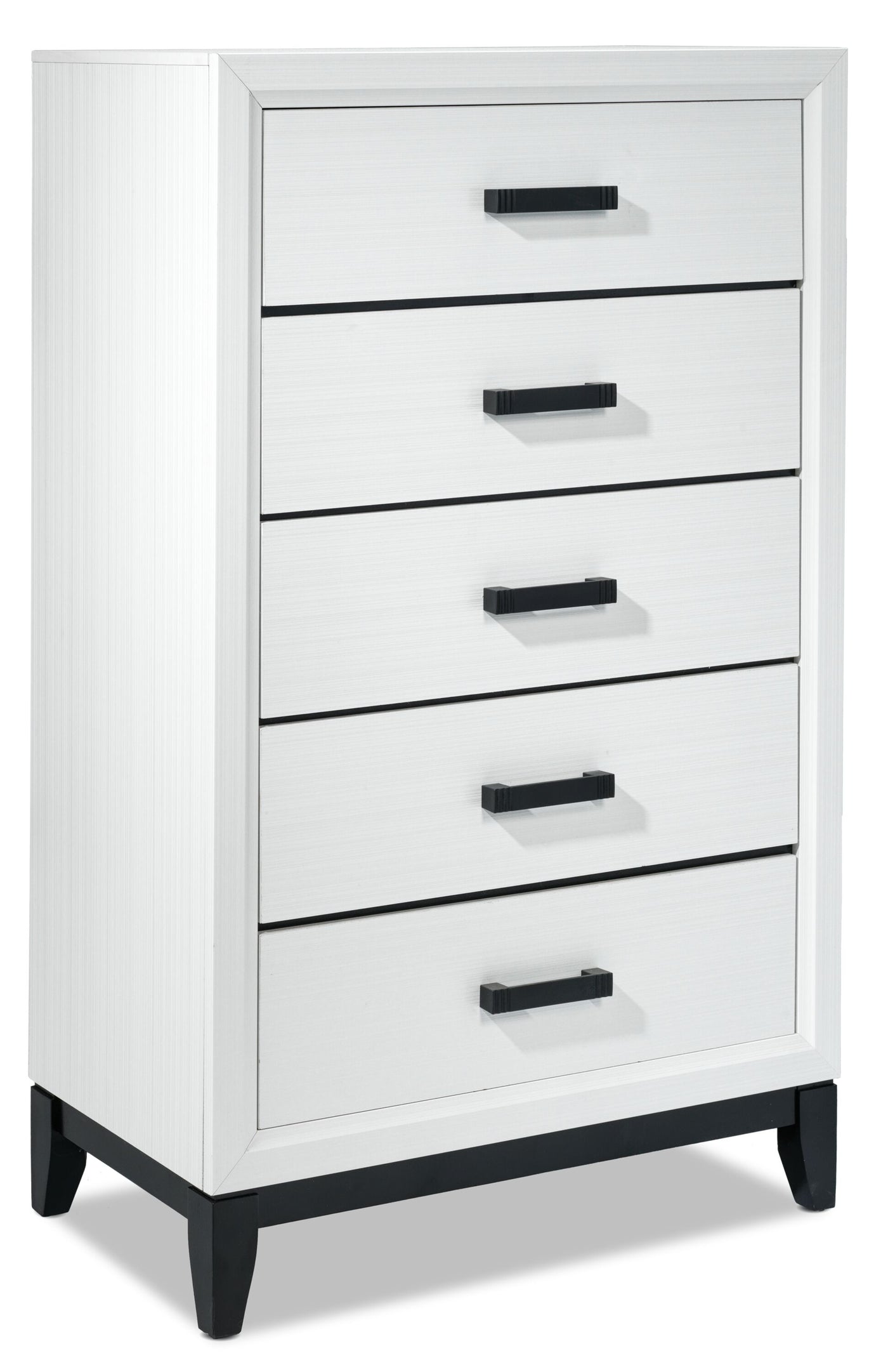 Frost 5-Piece Full Bedroom Package - White, Black
