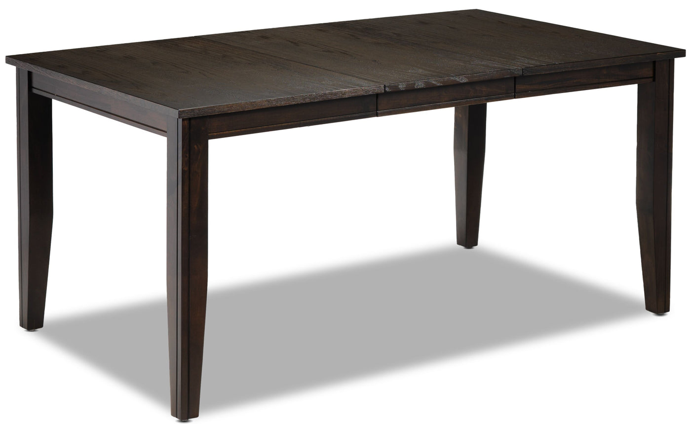 Holland 7-Piece Dining Set - Dark Oak with Wire-Brushed Finish