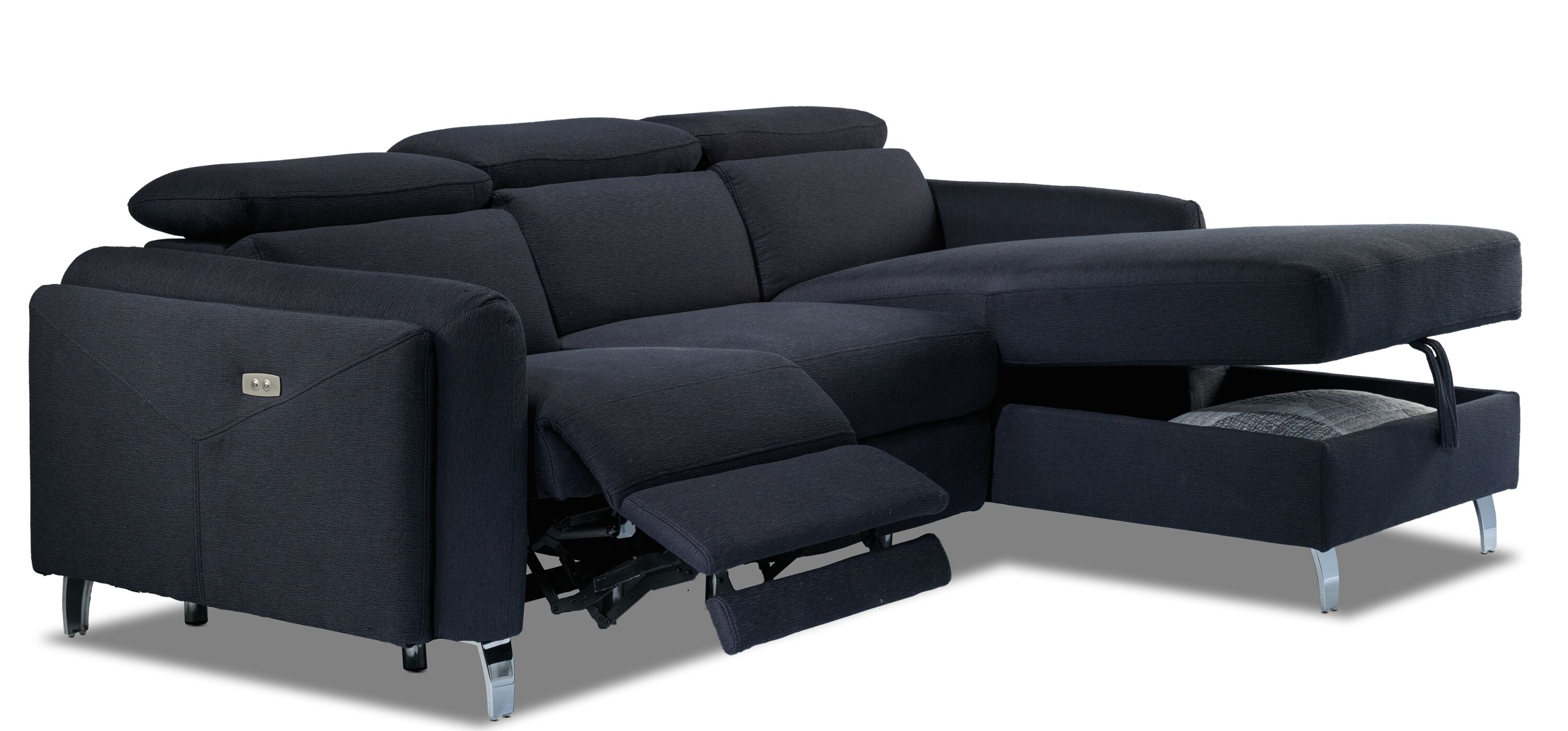3 piece sectional with sales chaise and recliner