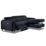 Paolina 3-Piece Power Reclining Sectional with Right-Facing Storage Chaise - Blue