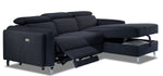 Paolina 3-Piece Power Reclining Sectional with Right-Facing Storage Chaise - Blue
