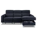 Paolina 3-Piece Power Reclining Sectional with Right-Facing Storage Chaise - Blue