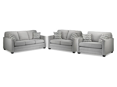 Penelope Sofa, Loveseat and Chair and a Half Set - Grey
