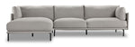 Rai 2 Pc. Sectional with LHF Chaise - Silver