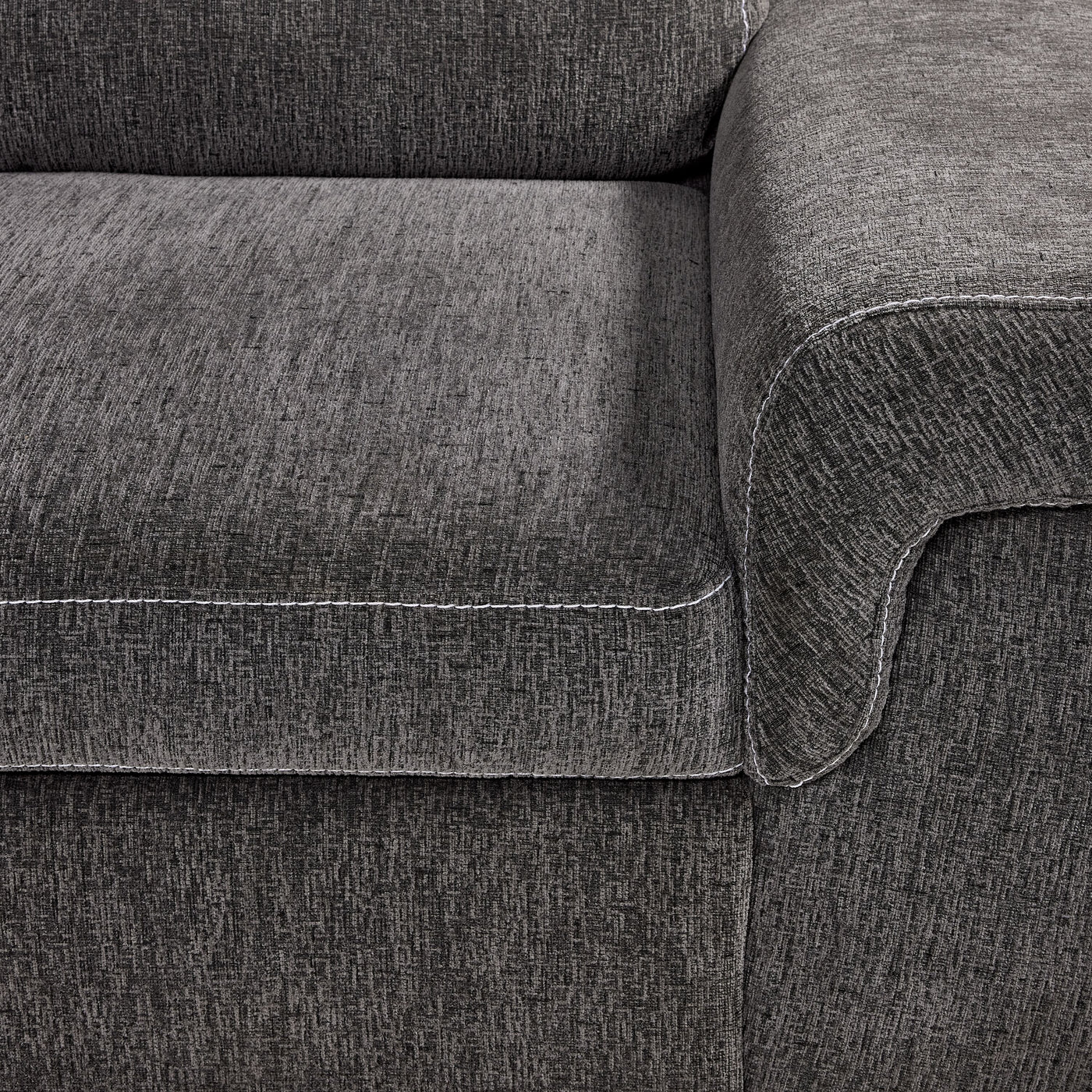 Serafina 4-Piece Sectional with Right Facing Pop-Up Bed - Charcoal