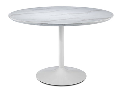 Tina Dining Table - White-on-White