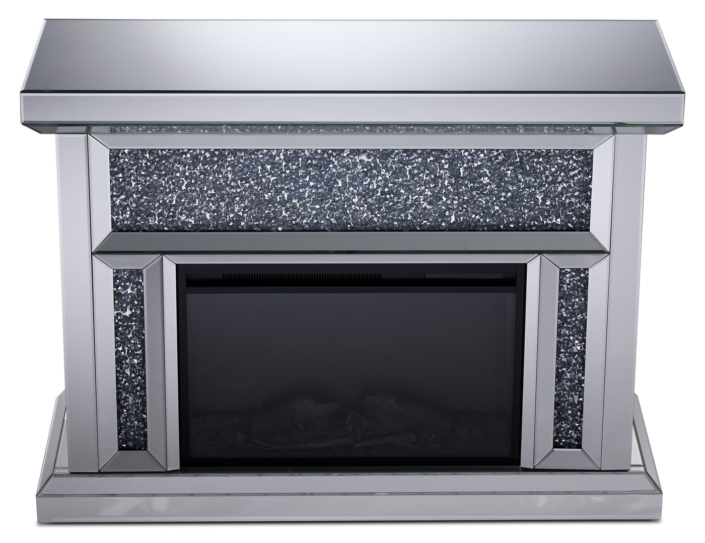 Hollywood Fireplace - Mirrored Glass