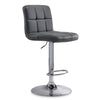 Ivy Bar Height Stool - Grey, Chrome