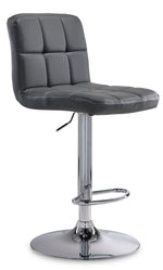 Ivy Bar Height Stool - Grey, Chrome