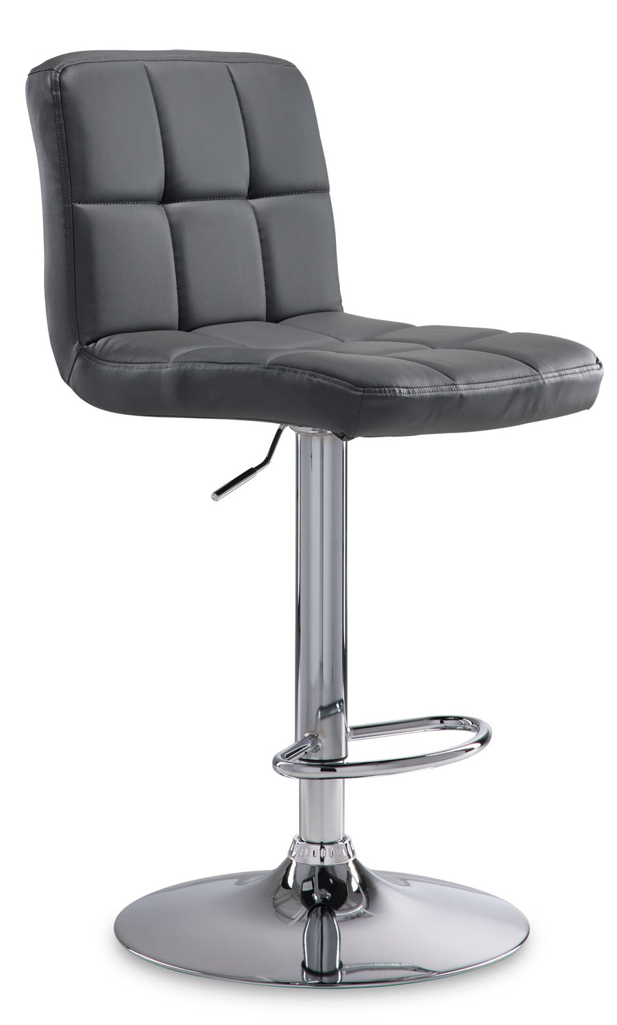 Ivy Bar Height Stool - Grey, Chrome
