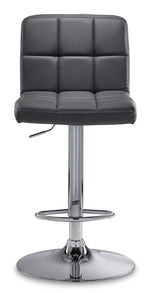 Ivy Bar Height Stool - Grey, Chrome