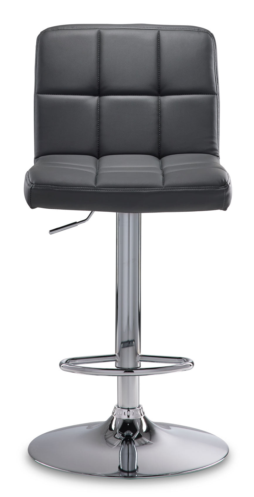 Ivy Bar Height Stool - Grey, Chrome