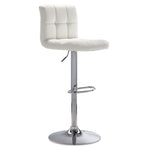 Ivy Bar Height Stool - White, Chrome