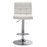 Ivy Bar Height Stool - White, Chrome