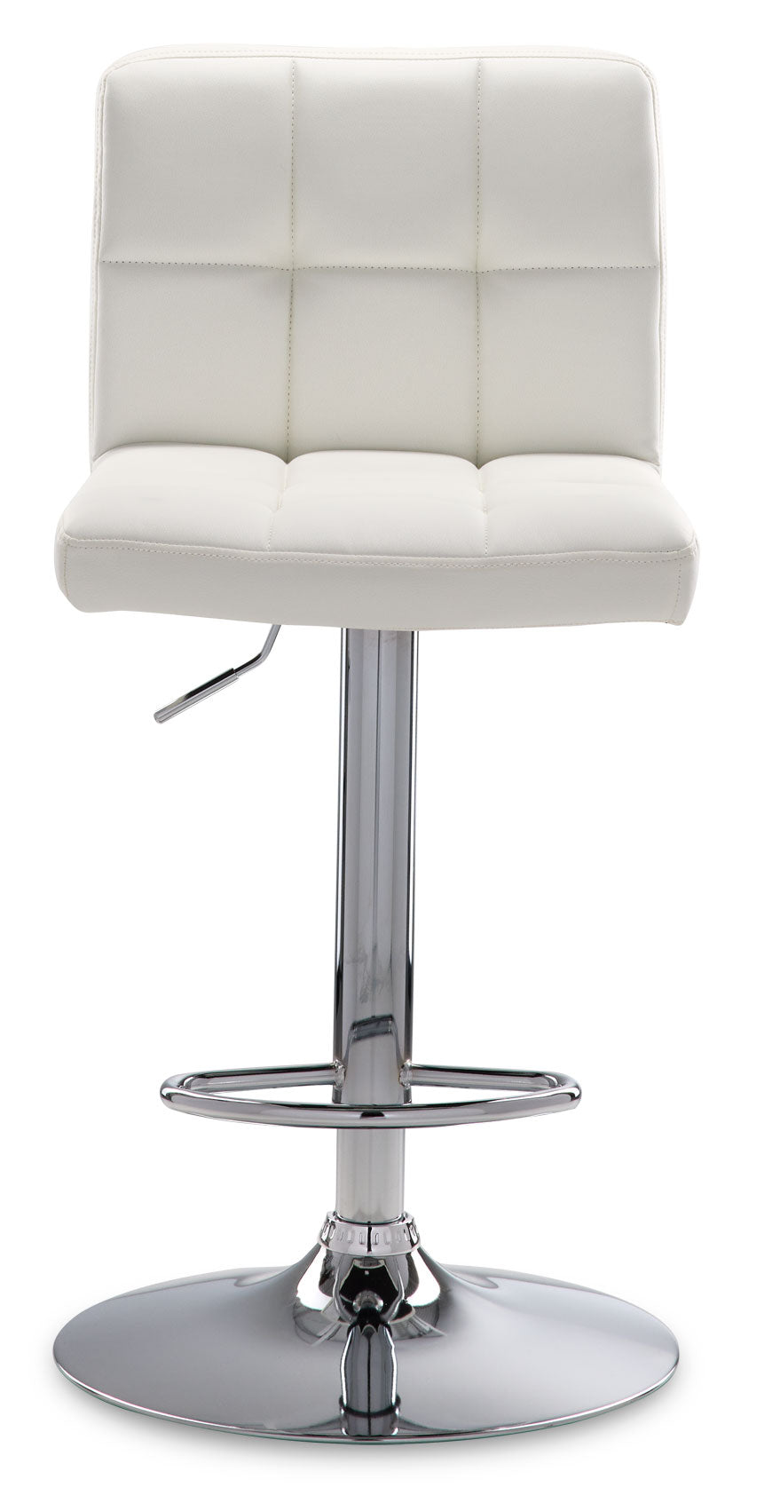 Ivy Bar Height Stool - White, Chrome