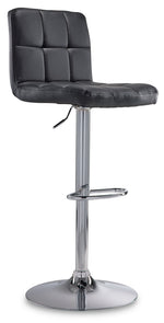 Ivy Bar Height Stool - Black, Chrome