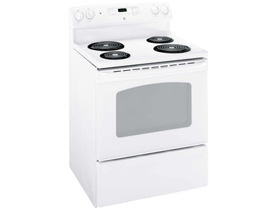 GE White Freestanding Electric Range (5.0 Cu. Ft.) - JCBS280DMWW