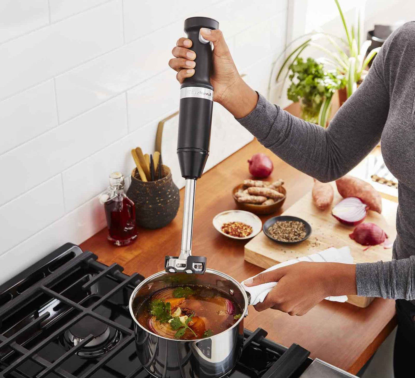 KitchenAid® Black Matte Cordless Variable Speed Hand Blender