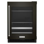 KitchenAid Black Stainless Steel 24" Beverage Centre with Glass Door and Metal-Racks ( 4.89 Cu. Ft. ) - KUBR314KBS