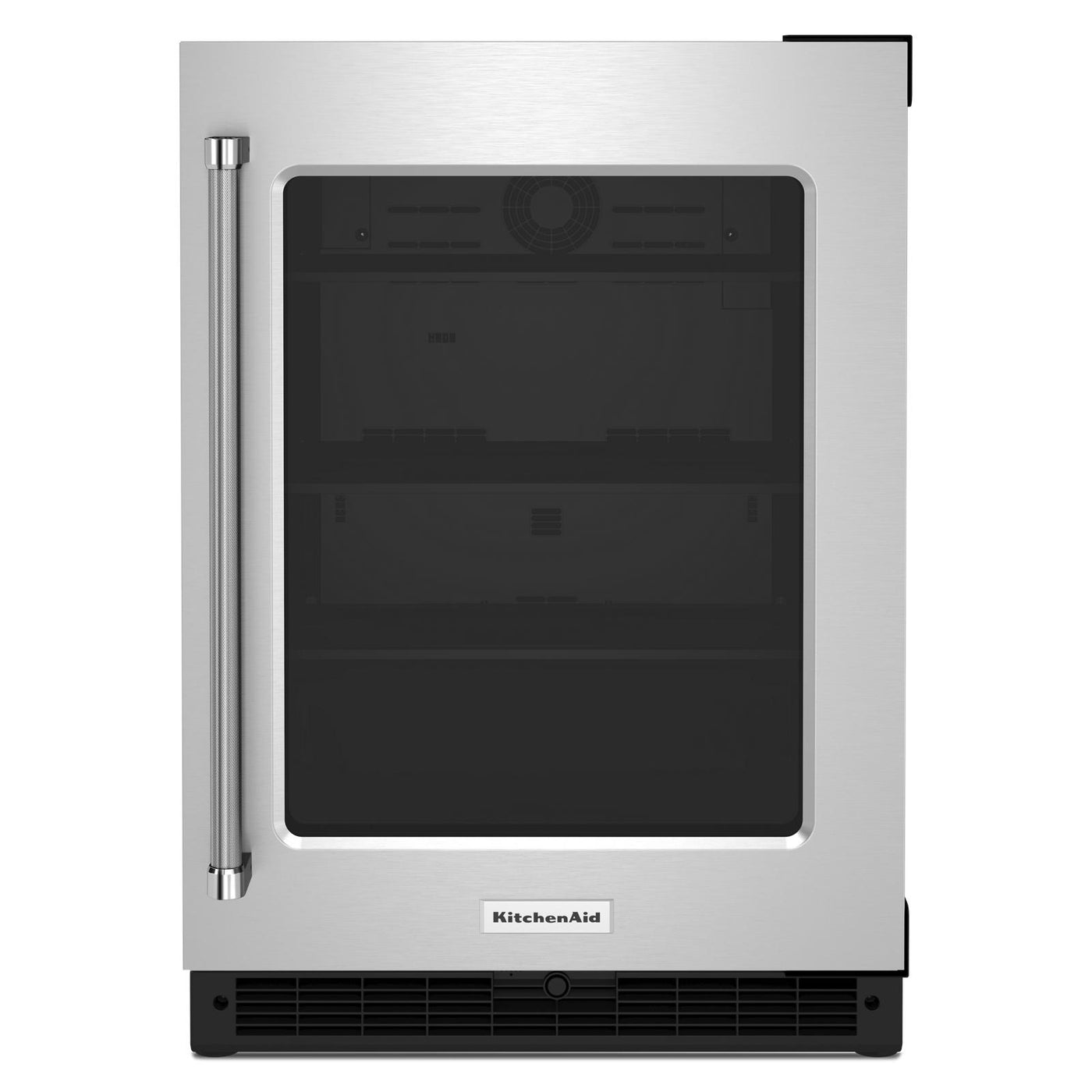 KitchenAid Stainless Steel 24" Undercounter Refrigerator with Glass Door (5.20 Cu.Ft.) - KURR214KSB