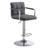 Kane Bar Height Stool - Grey, Chrome