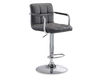 Kane Bar Height Stool - Grey, Chrome