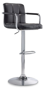 Kane Bar Height Stool - Black, Chrome