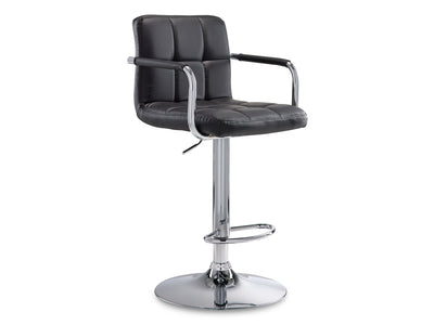 Kane Bar Height Stool - Black, Chrome