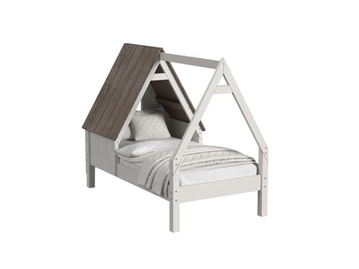 Lodge Twin Bed with Half Roof - Cream