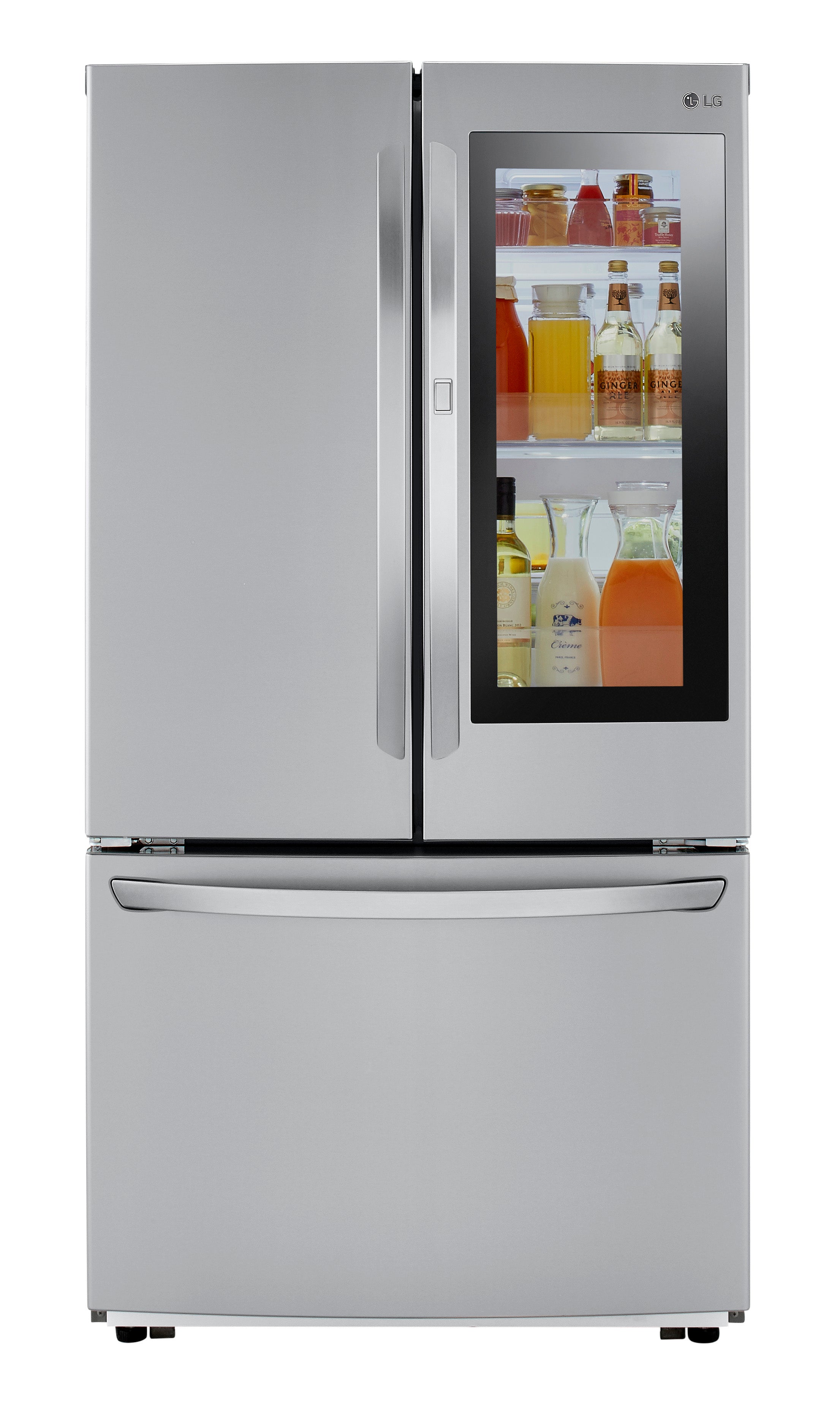 LG Smudge Proof Stainless Steel 36" Counter Depth French Door Refrigerator with InstaView™ Door-in-Door® (23 Cu.Ft.) - LFCC23596S