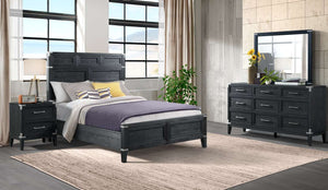 Laguna 6-Piece King Bedroom Package - Weathered Oak and Black