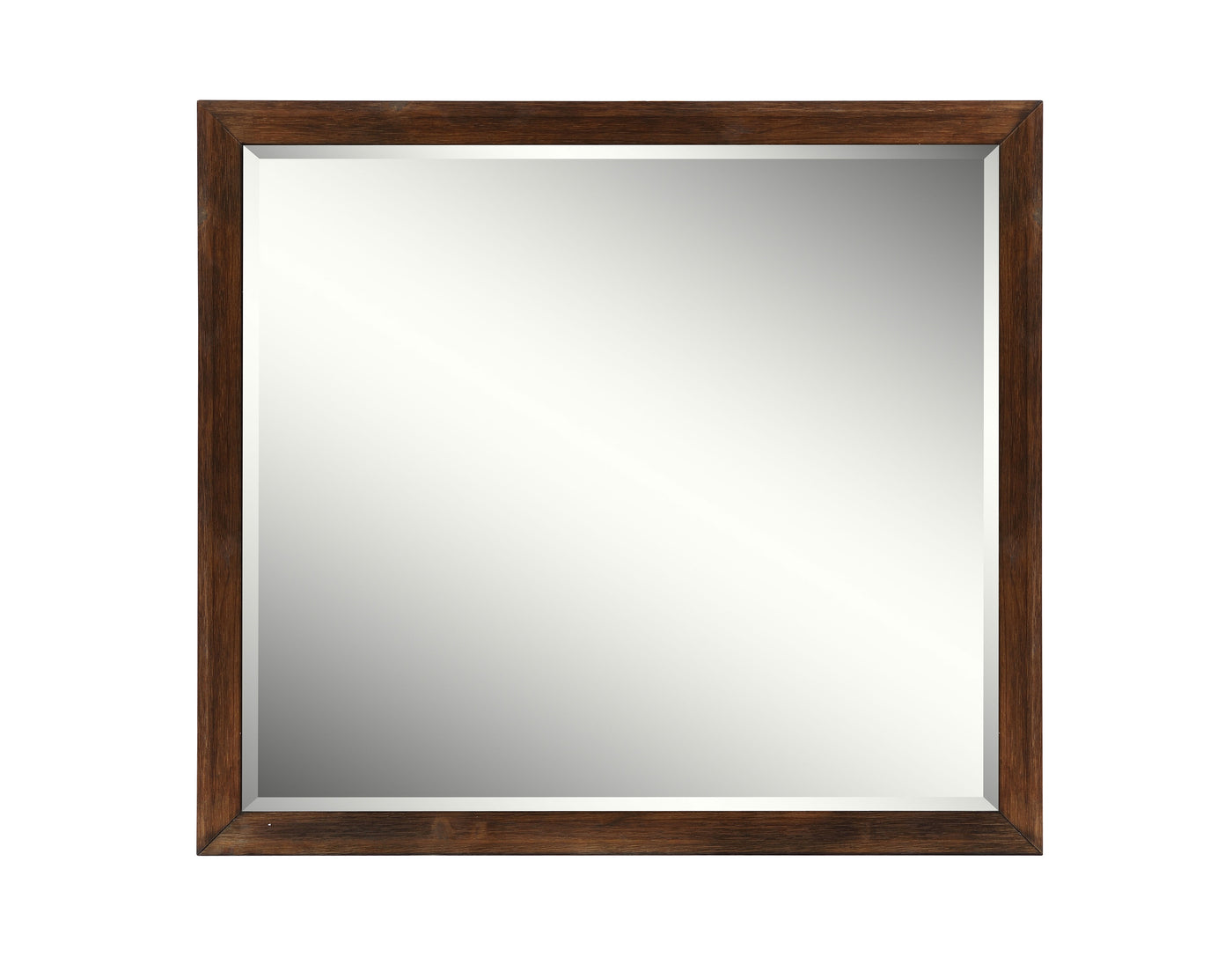 Lotus Mirror - Wire Brushed Brown