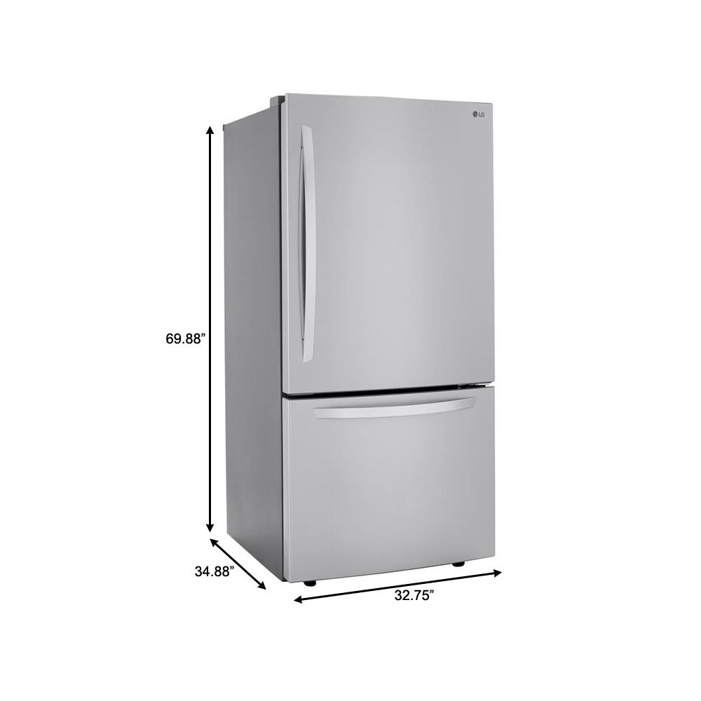 LG Smudge Resistant Stainless Steel 33" Bottom Freezer Refrigerator (26 Cu.Ft.) -LRDCS2603S
