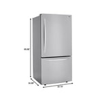 LG Smudge Resistant Stainless Steel 33" Bottom Freezer Refrigerator (26 Cu.Ft.) -LRDCS2603S