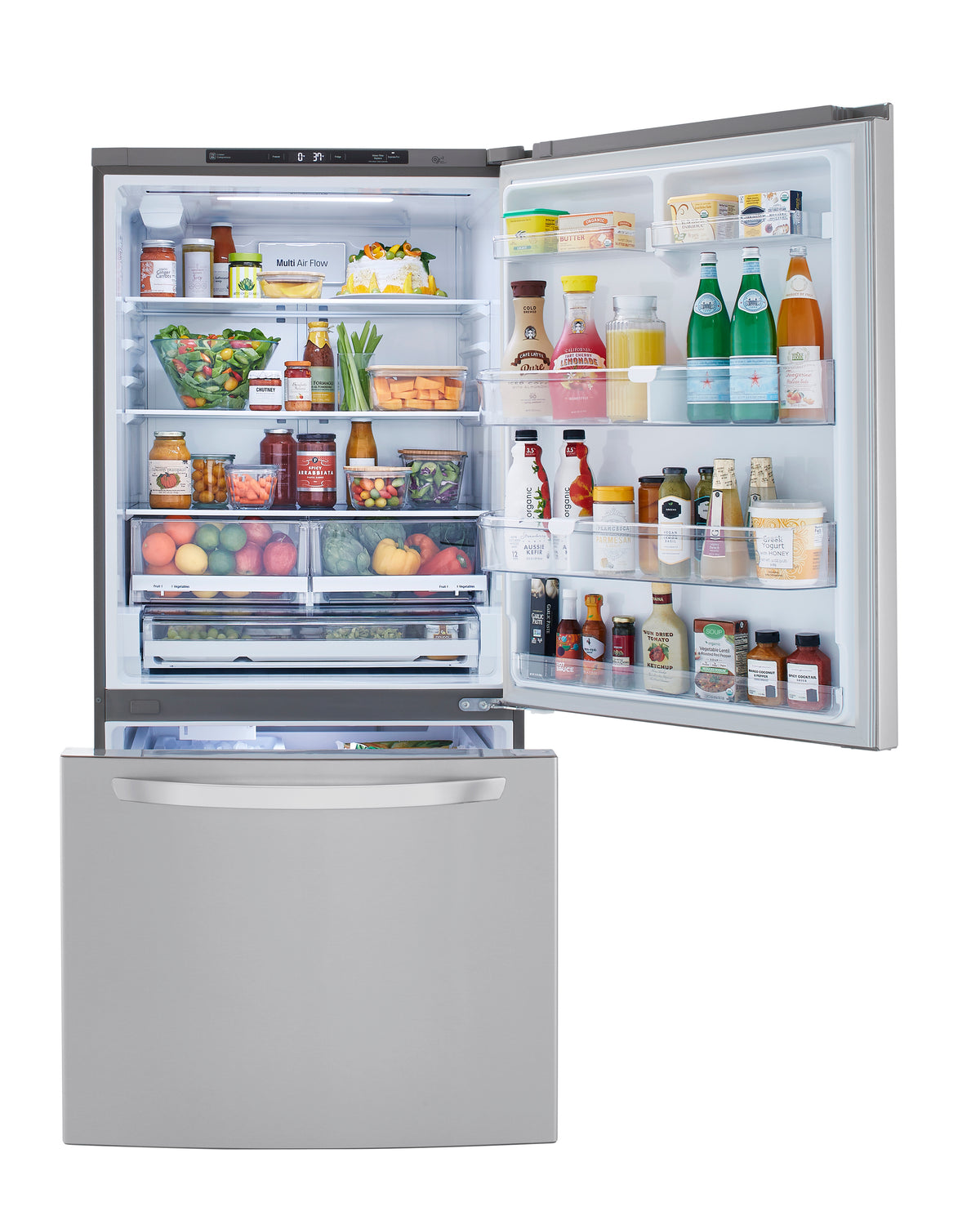 LG Smudge Resistant Stainless Steel 33" Bottom Freezer Refrigerator (26 Cu.Ft.) -LRDCS2603S